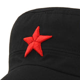 NEW Cotton Military cap for Men women red star Embroidery sailor vintage Hat men's flat camouflage leisure summer captain cap - webtekdev