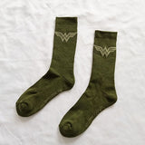 Marvel Comics Hero General Socks cartoon Superman Captain America Towel bottom Warm Stitching pattern Military green Casual Sock - webtekdev