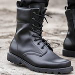 Steel Toe Military Genuine leather boots men Combat bot Infantry tactical boots askeri bot army bots army shoes erkek ayakkabi - webtekdev