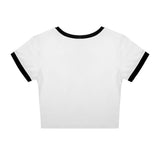 N-olsollo Harajuku Cartoon Animals Women Clothes 2019 Summer Crop Tops Slim Sexy Cropped Short Sleeve O-neck Black Hemming Shirt - webtekdev