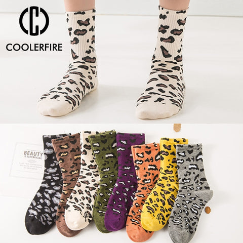 Casual Stretch Fashion Personality High Quality Soft Leopard Short Socks Popular Women's Socks For Female Girl Cotton Sock WD001 - webtekdev