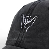 2019 New finger embroidery cap outdoor leisure Washed Baseball Caps Adjustable Hip Hop hat  100%Cotton Women Man  hats - webtekdev