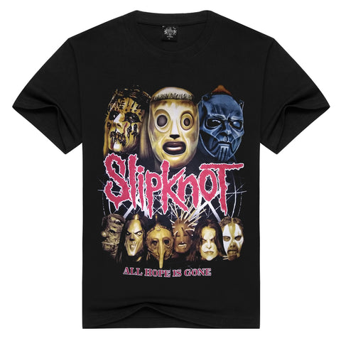 Men/Women Slipknot t shirt heavy metal tshirts Summer Tops Tees all hope is gone T-shirt Men Rock band t-shirts Plus Size - webtekdev