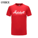 Marshall T Shirt Logo Amps Amplification Guitar Hero Hard Rock Cafe Music Muse Tops Tee Shirts For Men Fashion Harajuku T-shirts - webtekdev