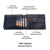Casual Men's Wallets Leather Solid Luxury Wallet Men Pu Leather - webtekdev