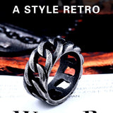 Beier 316L Stainless Steel Gothic Personality Chain Ring Man Goth  Fashion 2017 Men's Accessories  LR175 - webtekdev