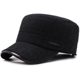 [NORTHWOOD] Classic Thicker Mens Winter Hat Warm Military Hats For Men Adjustable Flat Top Caps - webtekdev