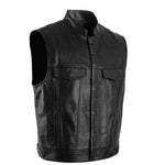 PU Vests Men Leather Skull Hip Hop Sleeveless Jackets Punk Rock Waistcoat Streetwear Outerwear Biker Motorcycle Locomotive Coats - webtekdev