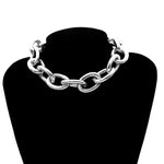 KingDeng Link Chain Retro Exaggerated Punk Metal Item Necklace Female Simple Chain Geometric Personality Necklace Shackles New - webtekdev