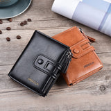 JINBAOLA Men Wallet Brand Wallet Double Zipper&Hasp Design Small Wallet  Male High Quality - webtekdev