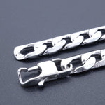 Men Women Stainless Steel Bracelet 6/8/12 mm 8 Inches Curb Chain Vintage Jewelry Punk Fan Factory Offer - webtekdev