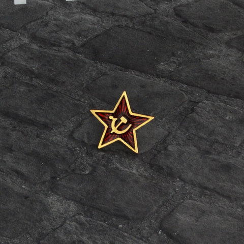 Red Star Hammer Sickle Enamel pin Communism Emblem Soviet Union Symbol Ussr Brooch Metal badge Denim Jeans Shirt Bag Accessories - webtekdev