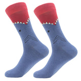 MYORED 1 pair men socks combed cotton cartoon animal bird shark zebra corn watermelon sea food geometric novelty funny socks - webtekdev