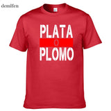 Summer New Brand Clothing Plata O Plomo T Shirts Men Narcos Pablo Escobar  T-shirt Cotton Hip Hop O-Neck Tees Tops - webtekdev