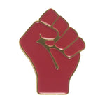 Raising Fist Soft Enamel Brooches Black Red Collar Pins for clothes Shirt Bag Hat Badge Communism Jewelry Gift for Friends - webtekdev