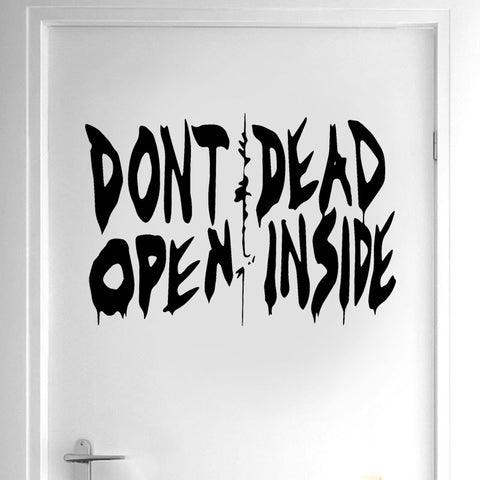 The Walking Dead Art Wall Decal Sticker Vinyl Home Decor Door Don't Open Dead Inside Quote Removable Interior Wallpaper DR15 - webtekdev