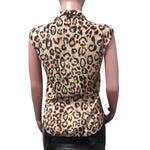 2019 Sexy Leopard Print Tie Front Camis Blouse Top Summer Fashion Sleeveless Tee Tops Women's Shirt Tank Sexy Vest Female Blusas - webtekdev