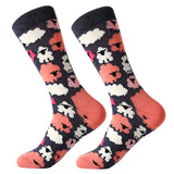 MYORED 1 pair men socks combed cotton cartoon animal bird shark zebra corn watermelon sea food geometric novelty funny socks - webtekdev
