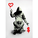 Banksy Street Graffiti Printable Painting Boy Love Money Wall Art Posters And Prints Wall Pictures For Bedroom - webtekdev