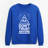 2020 new harajuku clothing man Dont Trust Anyone autumn winter fleece hoodies Illuminati All Seeing Eye sweatshirt men pullovers - webtekdev