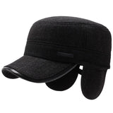 [NORTHWOOD] Classic Thicker Mens Winter Hat Warm Military Hats For Men Adjustable Flat Top Caps - webtekdev