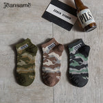 Winter Warm Wear Resistant Lovers fashion Camouflage Cotton happy socks crew individuality men Breathable Short calze uomo - webtekdev