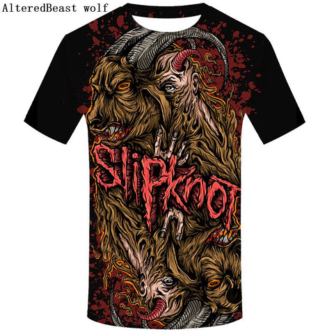 Brand Gothic Shirt Slipknot T-shirt Punk Shirts Rock Tshirt Print 3d T Shirt Men Short Sleeve Mens Clothing Casual Wear 2019 - webtekdev