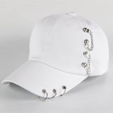 Dad Hat BTS Creative Piercing Ring Baseball Cap Punk Hip Hop Caps Cotton Adult Casual Solid Adjustable Unisex Caps Snapback - webtekdev