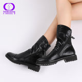 AIMEIGAO 2017 Women Fashion Vintage Ankle Boots Soft Leather Shoes Female Spring Autumn Ankle Boots Comfortable Women Shoes - webtekdev