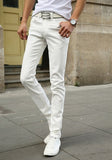 7 Color Men Stretch Skinny Jeans Fashion Casual Slim Fit Denim Trousers Male Gray Black Khaki White Pants Male Brand - webtekdev