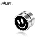 SMJEL Rock Strong Magnet Magnetic Health Care Ear Stud Non Piercing Earrings Skull David Star Tai Chi Earings Jewelry Mens Women - webtekdev