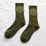 Marvel Comics Hero General Socks cartoon Superman Captain America Towel bottom Warm Stitching pattern Military green Casual Sock - webtekdev