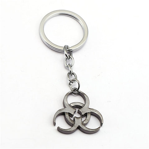 Biohazard Key Chain Necklaces Raccoon City Police Badge Metal Pendant Necklace Keychain Keyrings Gift Jewelry - webtekdev