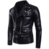 LUO XIU 5XL Motorcycle Leather Jacket Men Casual Biker Jacket Slim Fit Zippers Male Faux Leather Jackets 2019 New spring Autumn - webtekdev