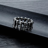 Hemiston Fashion Jewelry Individual Bicycle Chain Titanium Steel Finger Ring Chao Men's Stainless Steel Locomotive Chain Ring - webtekdev