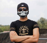 Skull Teeth Steampunk Biker Mask Masquerade Leather Black Costume Men Gothic - webtekdev