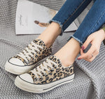 Leopard Canvas Shoes Women Flat Platform Sneakers Women Casual Shoes Woman High Top tenis mujer casual - webtekdev