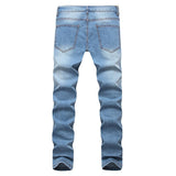 2020 New Autumn Dropshipping Biker Hole Jeans Men Long Trousers Skinny Ripped Distressed Jeans Denim Moto Pants Plus Size - webtekdev