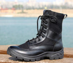 Summer military boots men botas hombre combat boots leather light outdoor high-top mesh breathable combat tactical boots - webtekdev