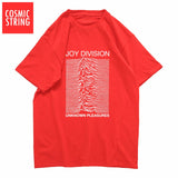 COSMIC STRING 100% cotton summer men's T-shirts Joy Division Unknown Pleasure punk COOL T-shirt rock hipster t shirt tee shirts - webtekdev