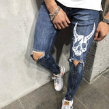 Men's jeans Slim Fashion pants streetwear ripped Pencil Pants Zipper Skinny Jeans For 2019 Spring summer new Brand New product - webtekdev