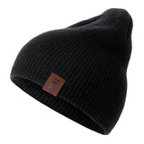 1 Pcs Hat PU Letter True Casual Beanies for Men Women Warm Knitted Winter Hat Fashion Solid Hip-hop Beanie Hat Unisex Cap - webtekdev