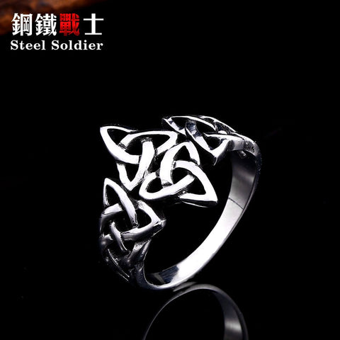 Steel soldier Celtic viking Nordise ring stainless steel popular nature signet women engagement party jewelry - webtekdev