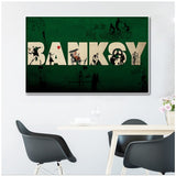 BANKSY Letter Graffiti Pray Canvas Painting Wall Pictures For Living Room Home Decor Modern Wall Art Posters And prints - webtekdev