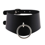 Harajuku Pu Leather choker Round Collar Bondage Goth Choker for women 2019 belt necklace punk Trendy Rock Sexy Gothic jewelry - webtekdev