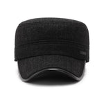 [NORTHWOOD] Classic Thicker Mens Winter Hat Warm Military Hats For Men Adjustable Flat Top Caps - webtekdev