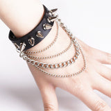 New Punk Style Spike Charm Bracelet Metal Rivet Wristbands Bracelet Jewelry Man PU Leather Charm Bracelet Wholesale Dropshipping - webtekdev