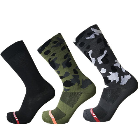 Sports Outdoor Camouflage Cycling Socks Men Cross-country Mountain Compression Bike Socks Army Green Calcetines Ciclismo - webtekdev