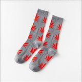 Moda Socmark Funny Socks Men Comfortable High Quality Cotton Happy Hemp Leaf Maple Casual Long Weed Crew Sock Dress Harajuku - webtekdev