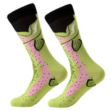 MYORED 1 pair men socks combed cotton cartoon animal bird shark zebra corn watermelon sea food geometric novelty funny socks - webtekdev